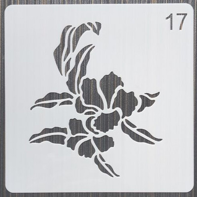 1 buc 13 cm flori reutilizabile șabloane stratificate bricolaj pictură pe perete mobilă album de însemnări de colorat șablon decorativ pentru album în relief