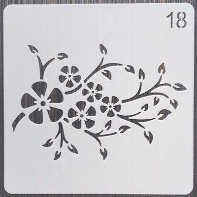 1 buc 13 cm flori reutilizabile șabloane stratificate bricolaj pictură pe perete mobilă album de însemnări de colorat șablon decorativ pentru album în relief