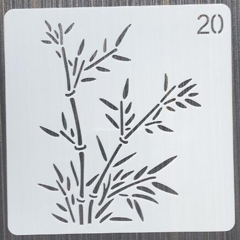 1 db 13 cm-es virágos újrafelhasználható barkácslapos rajzsablonok falfestés bútor Scrapbook színező dombornyomott album díszsablon