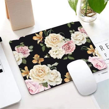 Μοτίβο λουλουδιών με τριαντάφυλλα Mouse Pad Ακουαρέλα Rose Flower Mouse Pad Mouse Mat Τετράγωνο Mouse Pad Αντιολισθητικό mousepad από καουτσούκ