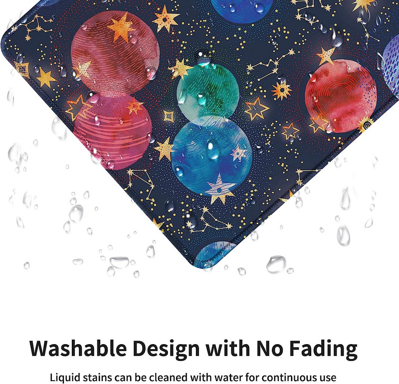 Galaxy Space Подложка за мишка Office Home Премиум-текстурирана подложка за мишка за лаптоп Игри Жени Мъже Водоустойчива подложка за мишка Нехлъзгаща се гума