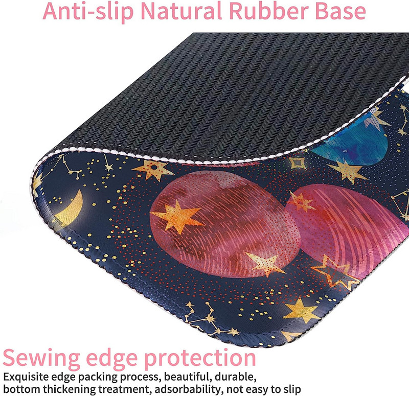 Galaxy Space Подложка за мишка Office Home Премиум-текстурирана подложка за мишка за лаптоп Игри Жени Мъже Водоустойчива подложка за мишка Нехлъзгаща се гума
