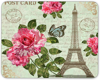 Paris Vintage Καρτ ποστάλ Mouse pad Αντιολισθητικό Rubber Mousepad-Ισχύει για παιχνίδια Home School Office Mouse pad 9,5x7,9 In