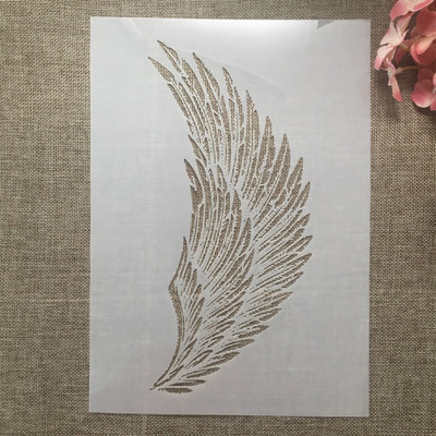 A4 29cm Eagle Wing DIY Rétegező Sablonok Falfestés Scrapbook Színező Dombornyomó Album Díszsablon