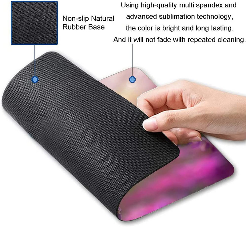 Подложка за мишка с цветна пеперуда Уникален дизайн Противоплъзгаща се гумена основа Подложка за мишка за настолен компютър и лаптоп Подложка за мишка 9,5X7,9 инча