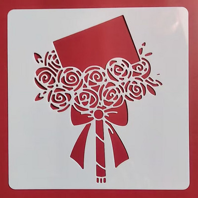 13* 13cm lille šabloon DIY kihistusšabloonid maalimine väljalõigete album värvimine reljeefne album Dekoratiivne mall