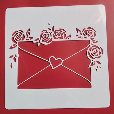 13* 13cm lille šabloon DIY kihistusšabloonid maalimine väljalõigete album värvimine reljeefne album Dekoratiivne mall