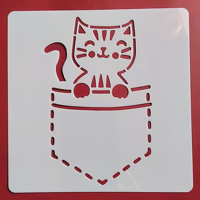 13* 13cm lille šabloon DIY kihistusšabloonid maalimine väljalõigete album värvimine reljeefne album Dekoratiivne mall