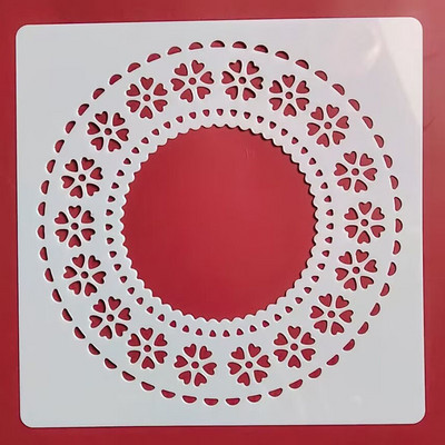 13* 13cm lille šabloon DIY kihistusšabloonid maalimine väljalõigete album värvimine reljeefne album Dekoratiivne mall