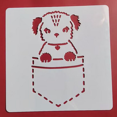 13* 13cm lille šabloon DIY kihistusšabloonid maalimine väljalõigete album värvimine reljeefne album Dekoratiivne mall