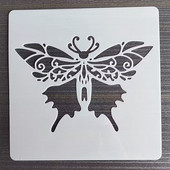 1PCS 13*13Cm шаблон за пеперуди Направи си сам шаблони за наслояване, стенни картини, лексикон, оцветяване, релефен албум, шаблон за декоративна картичка