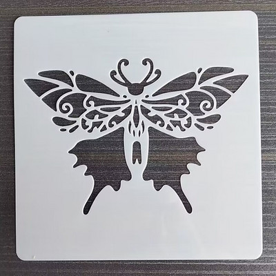 1PCS 13*13Cm шаблон за пеперуди Направи си сам шаблони за наслояване, стенни картини, лексикон, оцветяване, релефен албум, шаблон за декоративна картичка