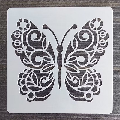 1PCS 13*13Cm шаблон за пеперуди Направи си сам шаблони за наслояване, стенни картини, лексикон, оцветяване, релефен албум, шаблон за декоративна картичка