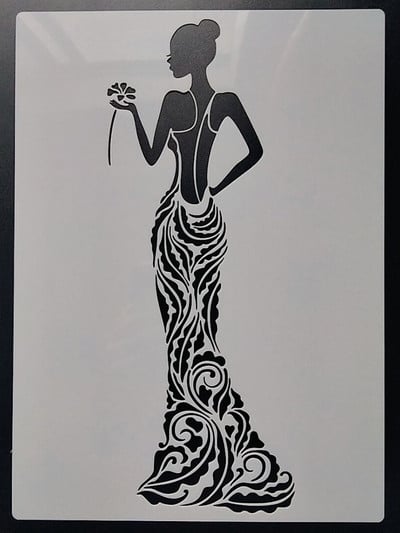 21*29Cm Baschet Reutilizabil Pentru Mobilier Pereți Pictură Decorare Stratificare Plastic DIY Colorat Reliefare Șabloane Scrapbook