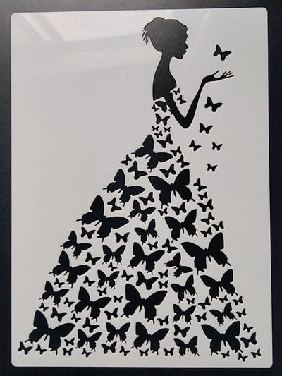 21*29Cm Baschet Reutilizabil Pentru Mobilier Pereți Pictură Decorare Stratificare Plastic DIY Colorat Reliefare Șabloane Scrapbook