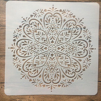 30 * 30 cm Mandala Geometrie Pictură de perete DIY Șabloane de stratificare Album de însemnări de colorat Album de reliefare Șablon decorativ pentru pereți