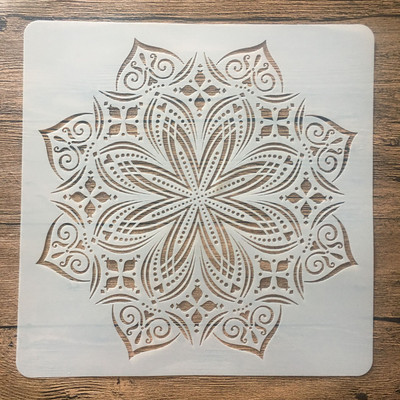 30 * 30 cm Mandala Geometrie Pictură de perete DIY Șabloane de stratificare Album de însemnări de colorat Album de reliefare Șablon decorativ pentru pereți