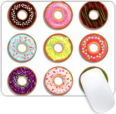 Donuts Egérpad csúszásmentes gumi alaplap Egérpad számítógépekhez Laptop Irodai Asztali Kiegészítők Egérpad Donuts 1db