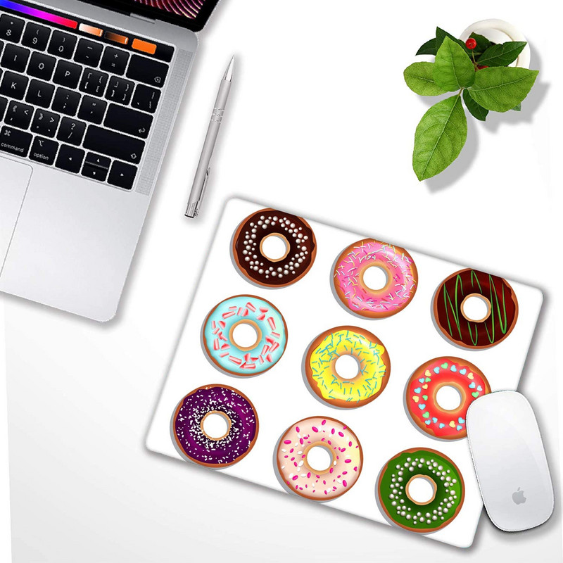 Donuts Подложка за мишка Неплъзгаща се гумена основа Подложки за мишка за компютри Лаптоп Аксесоари за офис бюро Подложка за мишка Donuts 1 бр.