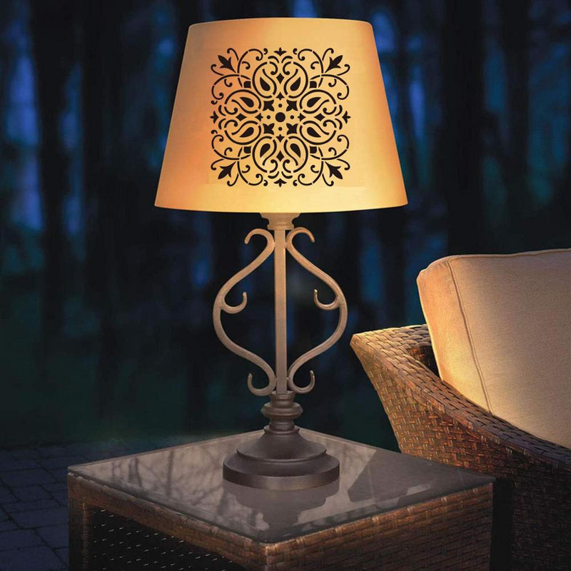 Mandala 1vnt 15 * 15 forma „pasidaryk pats“ namų dekoravimo piešimo šablonas lazeriu pjaustomas sienų šablonas dažymo plytelių plytelių trafaretas