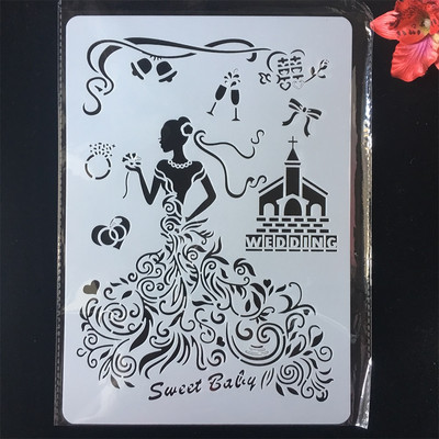 29*21cm A4 Паунови пера Направи си сам Занаятчийски шаблони за наслояване Картина Скрапбукинг Щамповане Релефен албум Декоративен шаблон