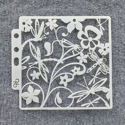 Διακοσμητικό πρότυπο άλμπουμ με ανάγλυφο 13*14 εκατοστά DIY στένσιλ ζωγραφικής τοίχου 13*14 cm