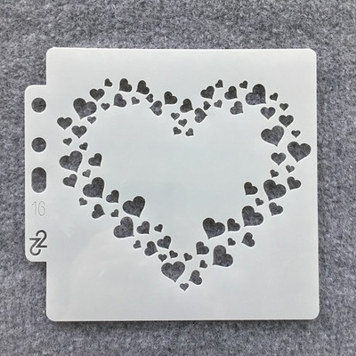 Διακοσμητικό πρότυπο άλμπουμ με ανάγλυφο 13*14 εκατοστά DIY στένσιλ ζωγραφικής τοίχου 13*14 cm