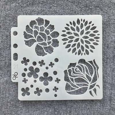 Διακοσμητικό πρότυπο άλμπουμ με ανάγλυφο 13*14 εκατοστά DIY στένσιλ ζωγραφικής τοίχου 13*14 cm