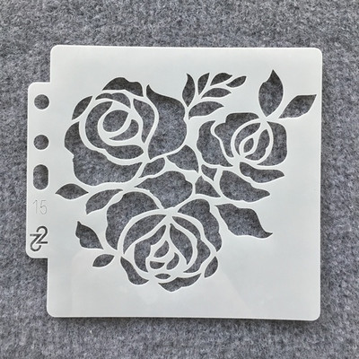 Διακοσμητικό πρότυπο άλμπουμ με ανάγλυφο 13*14 εκατοστά DIY στένσιλ ζωγραφικής τοίχου 13*14 cm