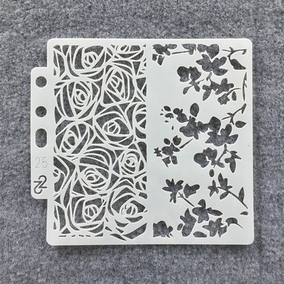 Διακοσμητικό πρότυπο άλμπουμ με ανάγλυφο 13*14 εκατοστά DIY στένσιλ ζωγραφικής τοίχου 13*14 cm