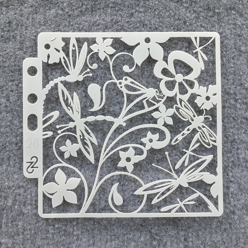 Διακοσμητικό πρότυπο άλμπουμ με ανάγλυφο 13*14 εκατοστά DIY στένσιλ ζωγραφικής τοίχου 13*14 cm