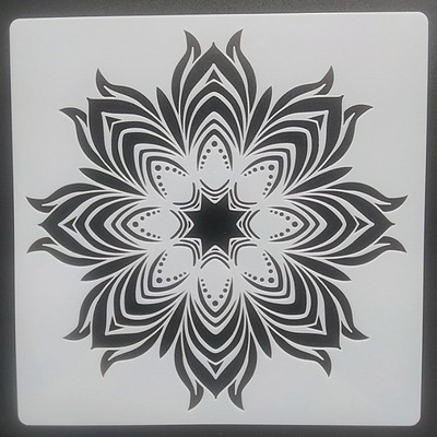 1 ΤΕΜ 30*30cm Πρότυπο Mandala για Έπιπλα Τοίχους Ζωγραφική Διακόσμηση Στρώση Πλαστικό DIY Χρώμα Ανάγλυφο Λεύκωμα Στέντι