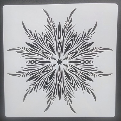 1 ΤΕΜ 30*30cm Πρότυπο Mandala για Έπιπλα Τοίχους Ζωγραφική Διακόσμηση Στρώση Πλαστικό DIY Χρώμα Ανάγλυφο Λεύκωμα Στέντι