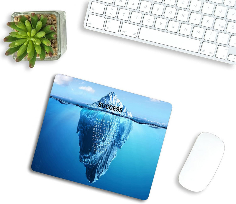 Успех Мотивационен плакат с цитати Подложка за мишка с миеща се ликра кърпа Неплъзгаща се гумена основа Подложки за мишка Компютърни подложки за мишка