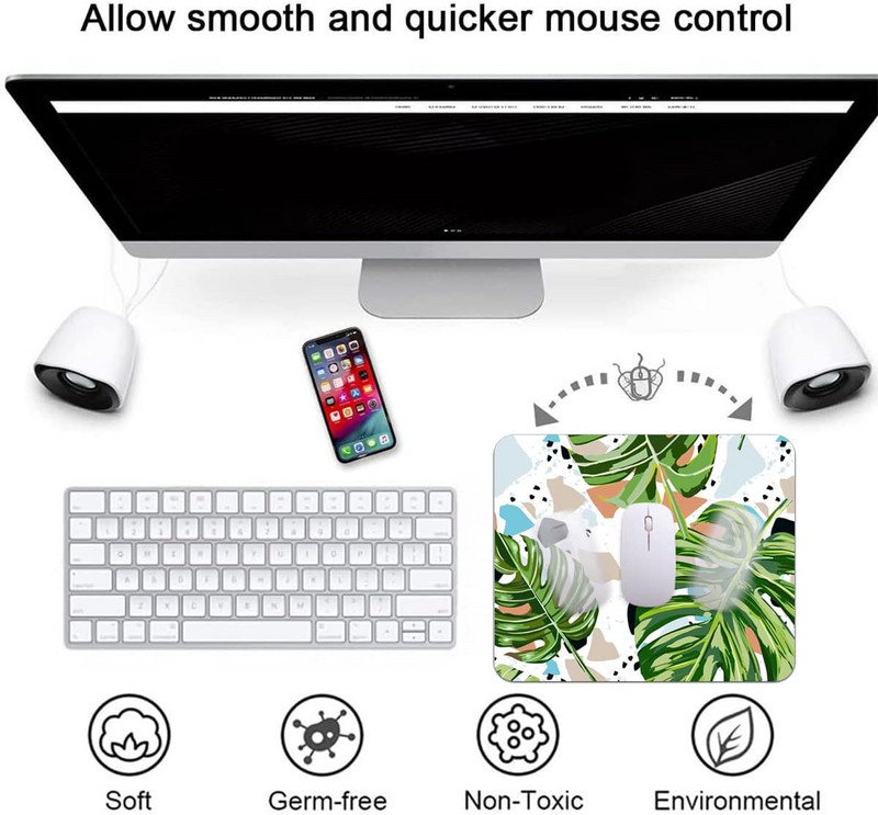 Τετράγωνο Mouse Pad 9,5×7,9 ιντσών Αντιολισθητική βάση από ελαστικό φύλλο αδιάβροχο mousepad για φορητό υπολογιστή γραφείου Αρχική