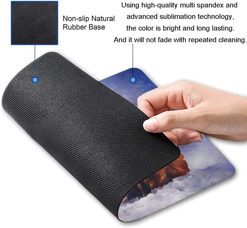Fox Mouse Pad Μοναδικής σχεδίασης Αντιολισθητική βάση από καουτσούκ για επιτραπέζιους υπολογιστές και φορητούς υπολογιστές Mouse Pad 9,5X7,9 ιντσών