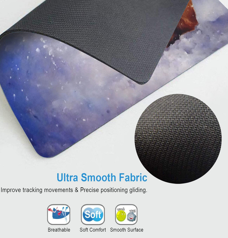 Fox Mouse Pad Μοναδικής σχεδίασης Αντιολισθητική βάση από καουτσούκ για επιτραπέζιους υπολογιστές και φορητούς υπολογιστές Mouse Pad 9,5X7,9 ιντσών