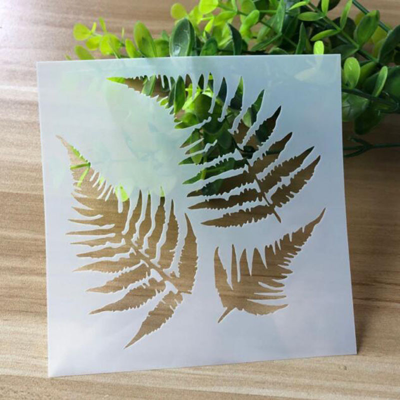 4бр. Листа на цветя Шаблони за рисуване Направи си сам Скрапбук Дневник Оцветяване Релефна форма Графити Декор Офис Училищни пособия