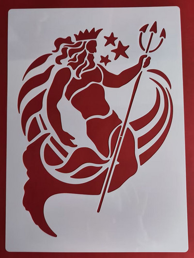 21* 29 cm predložak Sea King DIY Šablone za slojeve Slikanje Spomenar Bojanje Album za utiskivanje Ukrasni predložak