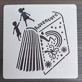 13*13Cm Muinasjuturaamatu mall DIY kihistusšabloonid seinamaaling väljalõigete albumi värvimine reljeefalbumi dekoratiivkaardi mall