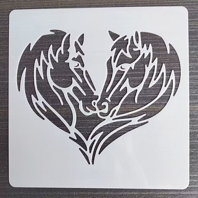 1 KOM 13*13 Cm Dickey predložak DIY Šablone za slojeve Zidne slike Spomenar Bojanje Album za utiskivanje Predložak ukrasnih kartica