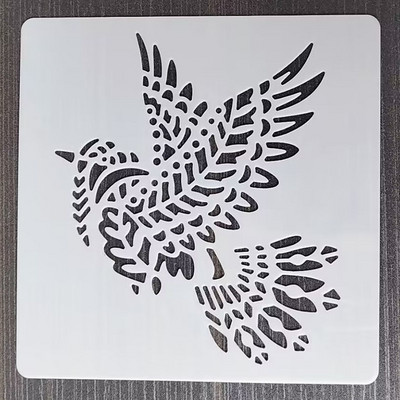 1 KOM 13*13 Cm Dickey predložak DIY Šablone za slojeve Zidne slike Spomenar Bojanje Album za utiskivanje Predložak ukrasnih kartica