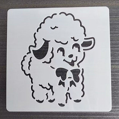 1 KOM 13*13 Cm Dickey predložak DIY Šablone za slojeve Zidne slike Spomenar Bojanje Album za utiskivanje Predložak ukrasnih kartica