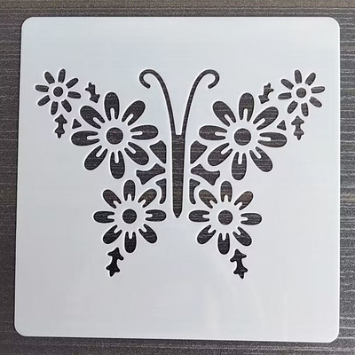 1 KOM 13*13 Cm Dickey predložak DIY Šablone za slojeve Zidne slike Spomenar Bojanje Album za utiskivanje Predložak ukrasnih kartica