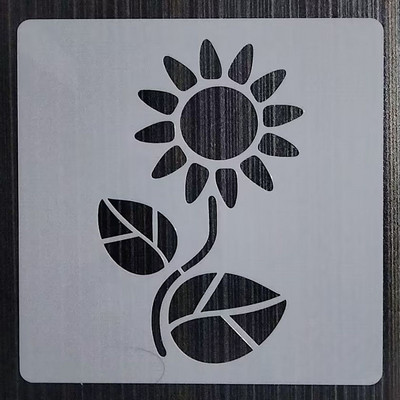 1 τεμ 13*13 εκ. Καλούπι λουλουδιών DIY Στένσιλ στρώσεων Ζωγραφική τοίχου Έπιπλα Λεύκωμα χρωματισμού Ανάγλυφο διακοσμητικό πρότυπο άλμπουμ