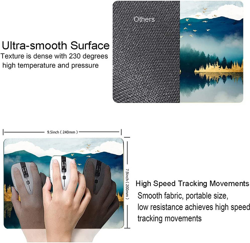 Planine Podloga za miš Pejzaž Podloga za miš Podloga za miš Kvadratna vodootporna podloga za miš Neklizajuća gumena podloga Podloge za miš za uredsko prijenosno računalo