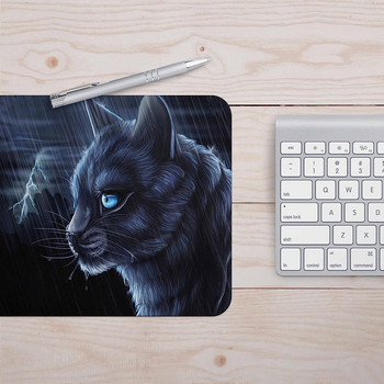 Cat in Thunderstorm Неплъзгаща се подложка за мишка за настолен компютър PC и лаптоп за офиса и дома Правоъгълна 9,45X7,87 инча