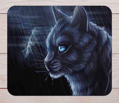 Mouse Pad antiderapant Cat in Thunderstorm pentru computer desktop PC și laptop pentru birou și acasă dreptunghiular 9,45 x 7,87 inci