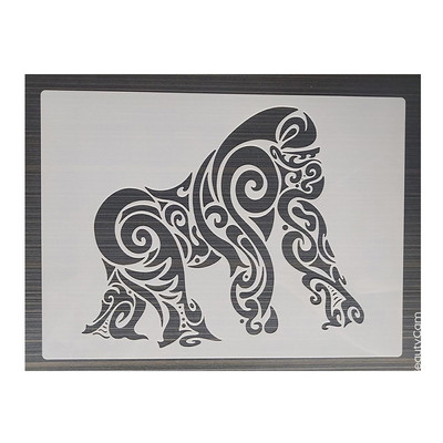 1 KOM 21*29 cm Gorilla predložak DIY Šablone za slojeve Zidne slike Spomenar Bojanje Album za utiskivanje Predložak ukrasnih kartica