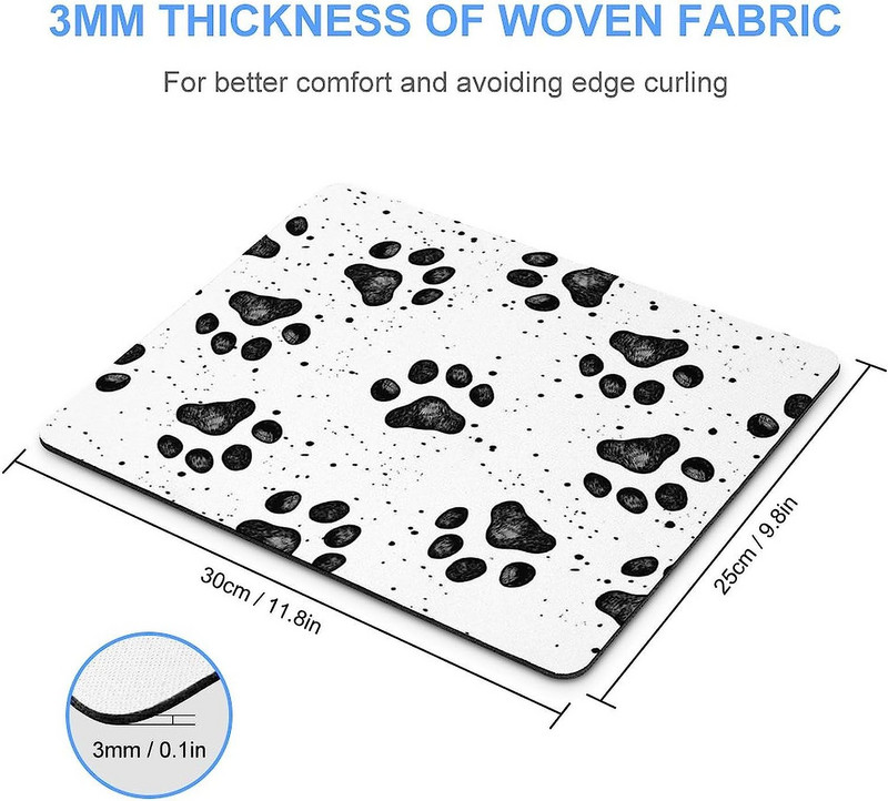 Podloga za miš s psećom šapom Neklizajuća podloga za računalni miš Podloga za miš s gumenom podlogom za uredsko kućno prijenosno računalo Gaming 20 * 25 cm